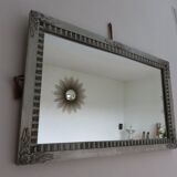 Art Deco mirror in silver wood 30/40 years