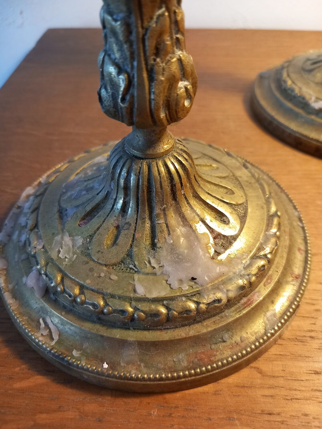 Pair of brass candlesticks