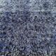 Distressed Turkish Narrow Runner 316 X 98 cm Wool Vintage rug, Over-dyed Navy Blue
