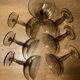 Lot of 7 champagne glasses smoked glass