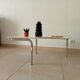 Table basse vintage tripode chrome et formica années 80