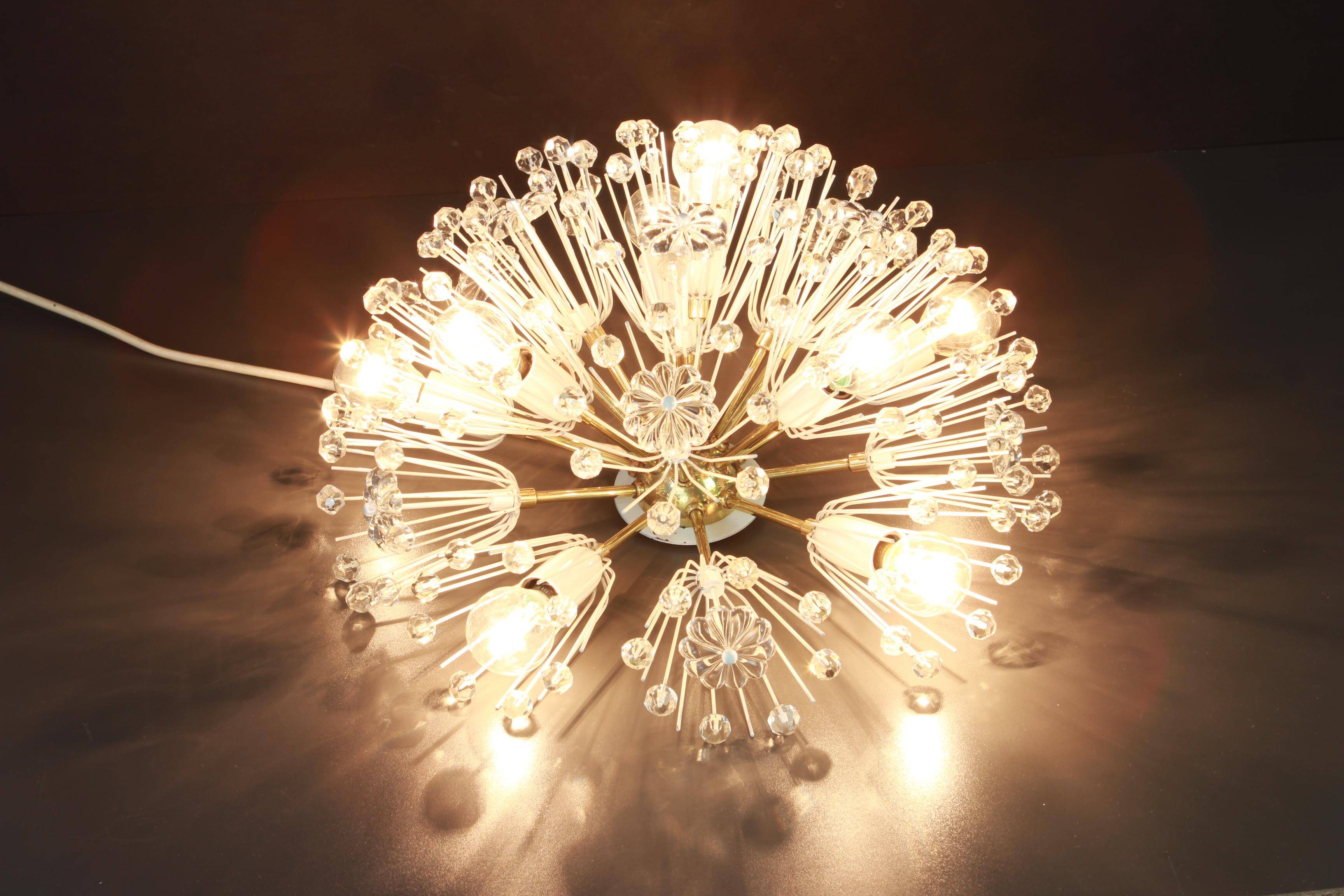 Brass Starburst chandelier by Emil Stejnar, Austria, 1960s