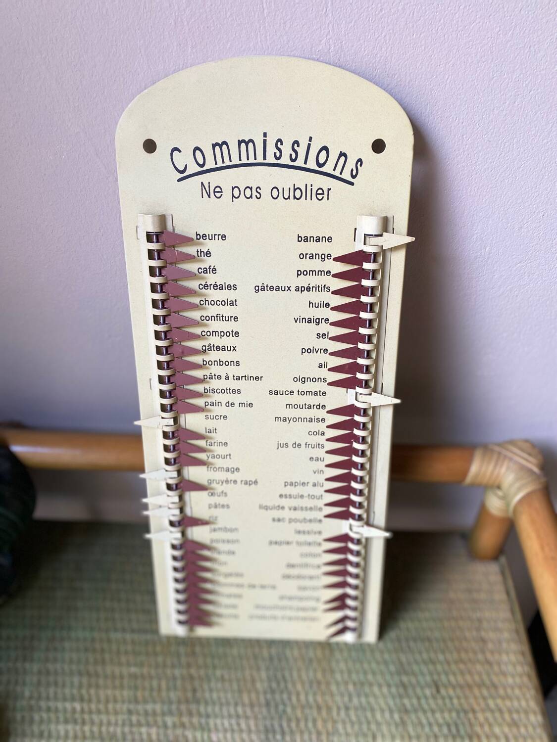 Pense bête commissions en métal