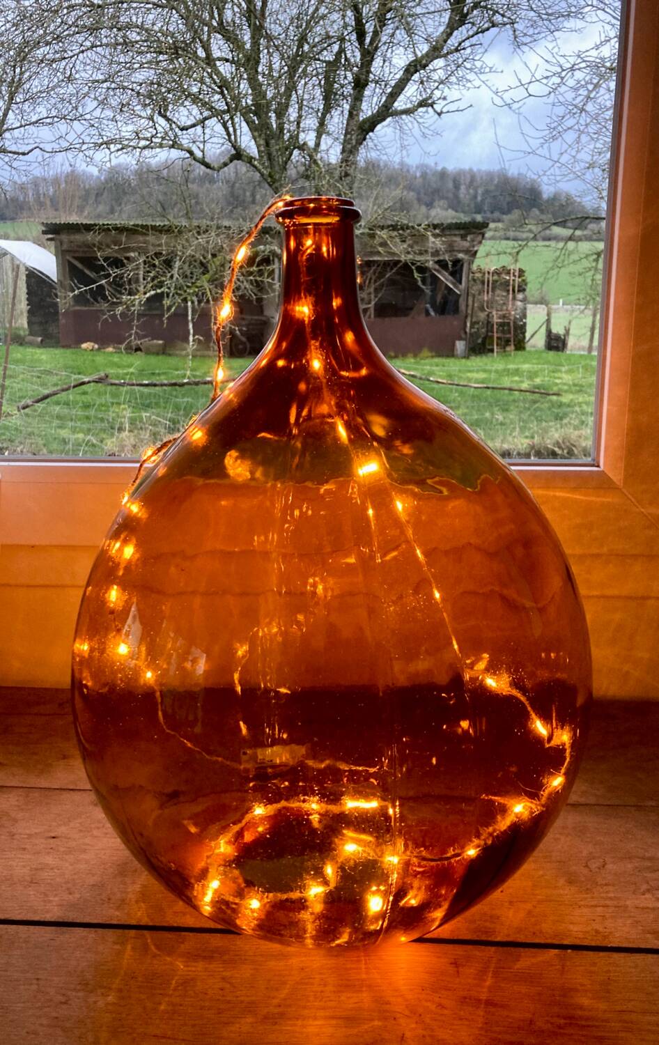Amber demijohn 30L