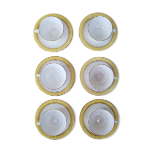 Lot de 6 tasses avec sous tasses