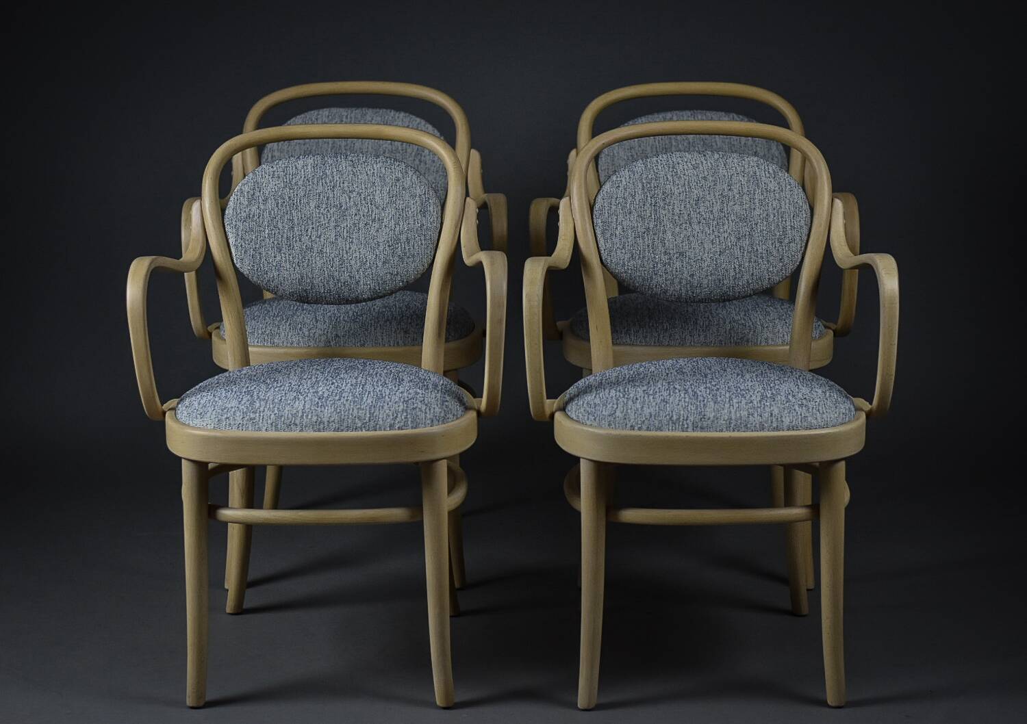 Ensemble de 4 chaises Gemla en hêtre, Suède 1970