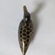 golden and brown brass duck - H: 6cm