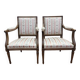 Paire de fauteuils à la reine de style Louis XVI