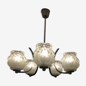 Art deco chandelier with 5 arms of light