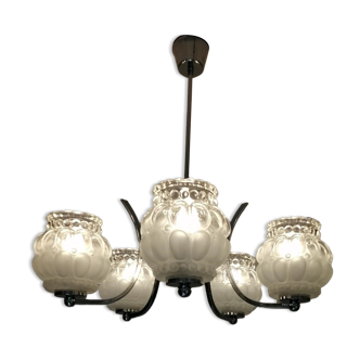Art deco chandelier with 5 arms of light