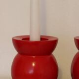 Pair of Swedish Dala Ball Candle holders