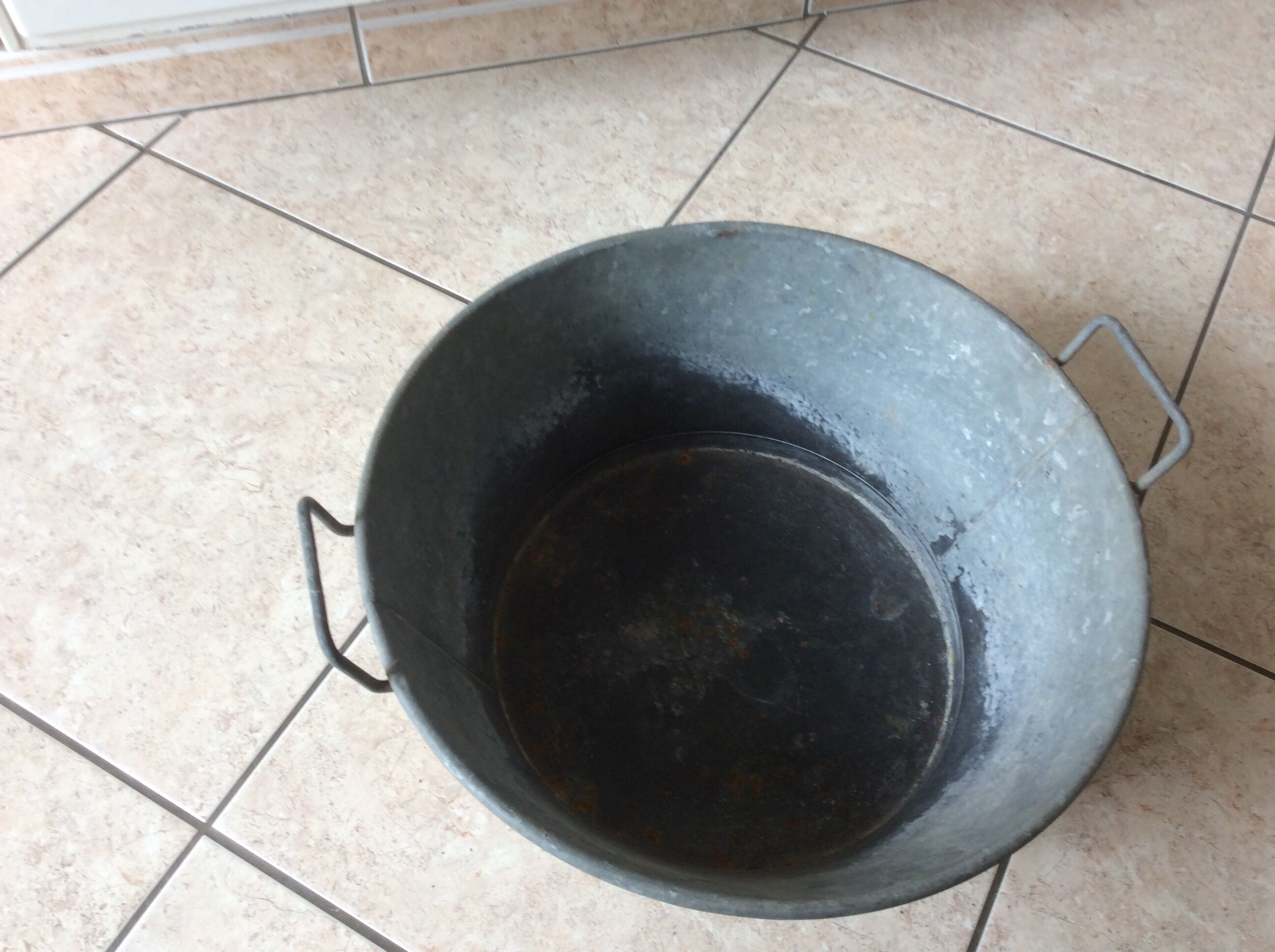Zinc round basin