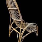 Énorme paire de fauteuil en Rotin des années 50 Sud de la France