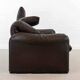 Cassina Maralunga 3seat-Sofa in darkbrown leather by Vico Magistretti