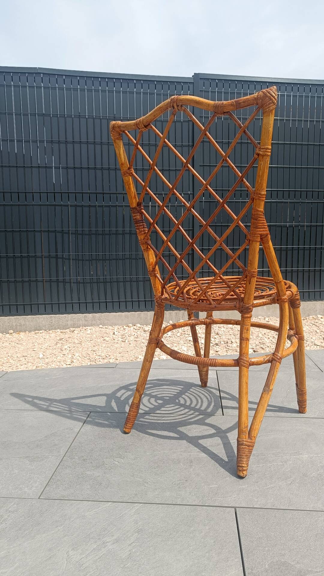 Vintage rattan chair – Louis Sognot style