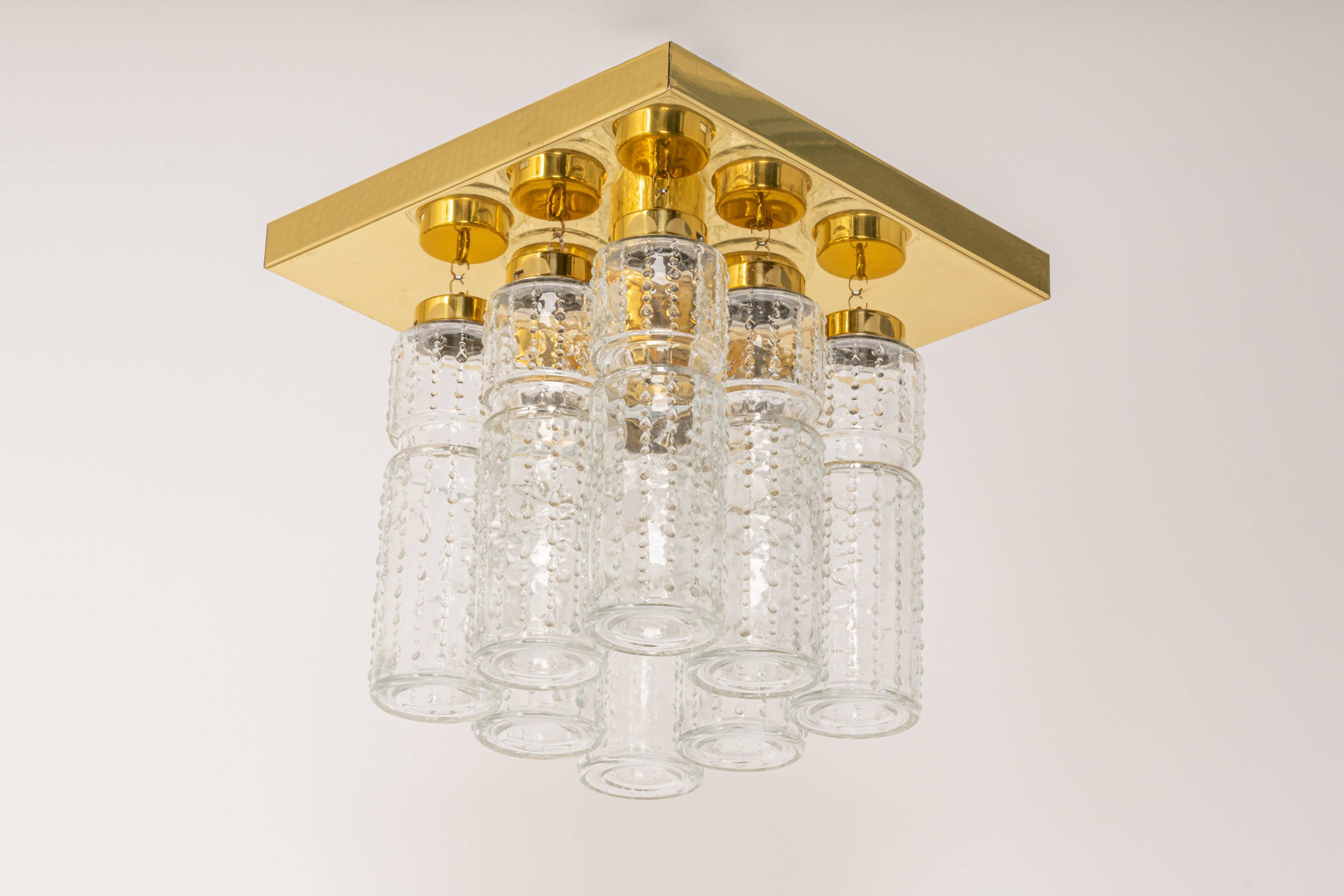 Glass ceiling lights Limburg, Germany, 1970s