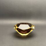 Ashtray in Faceted Glass attributed to Seguso, Murano, Italy, 1970s