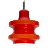 Red Glass Pendant Lamp for Peil & Putzler
