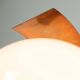 Vintage Italian Copper and Opaline Chandelier, 1970s