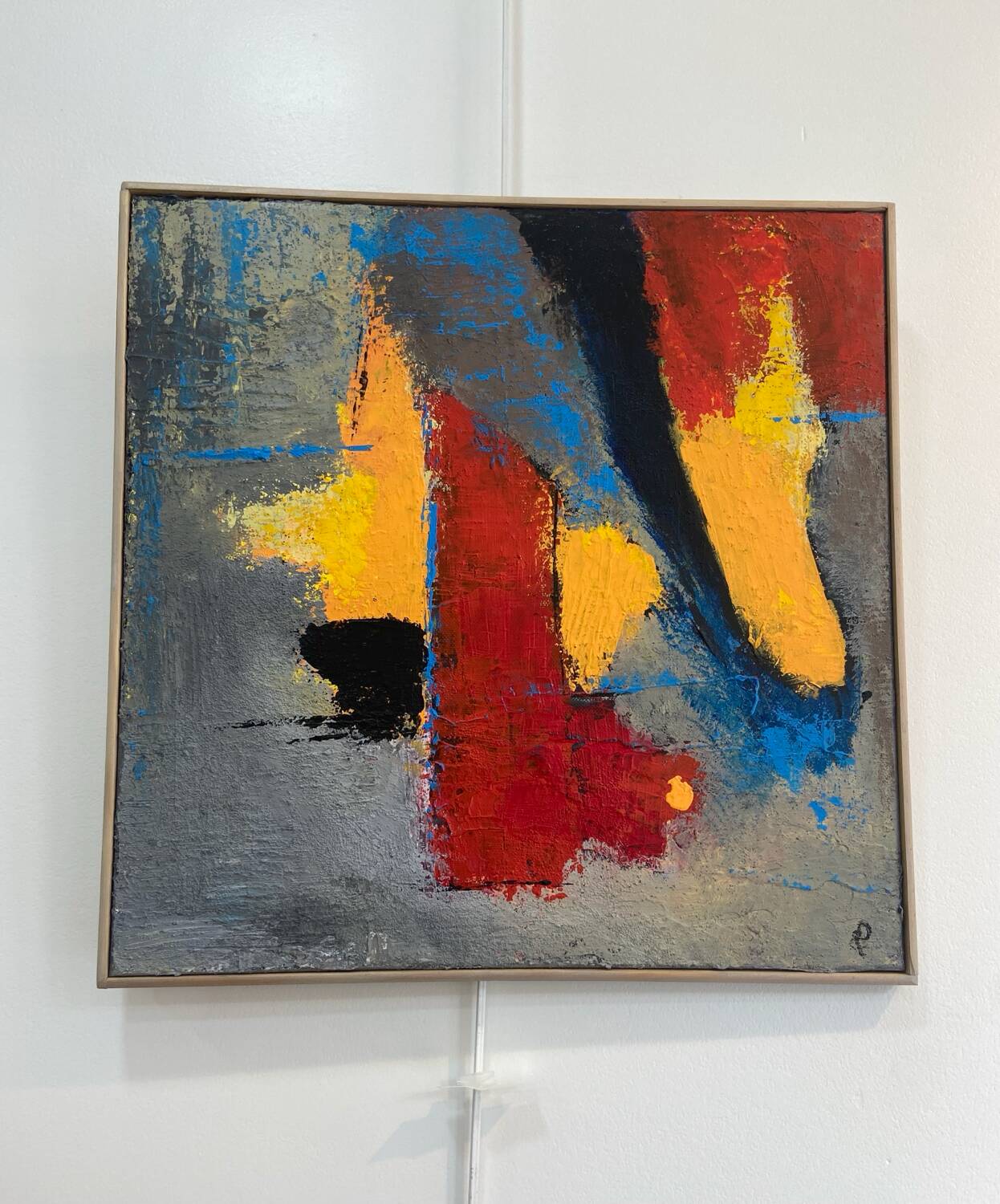 Abstract acrylic painting on canvas