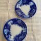 Set of 2 UetC dessert plates, Sarreguemines Jardinière model