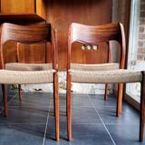 4 rosewood chairs by Niels Otto Møller model 71, Denmark 1950