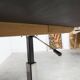 Round table rises and lowers Osvaldo Borsani black and chrome with extension