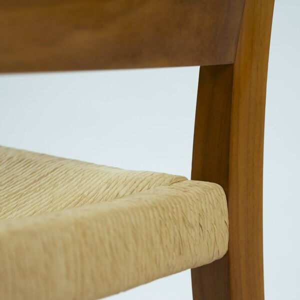 Chaises de salle à manger Molteni & C en noyer avec assise en corde de papier, Italie, années 1990