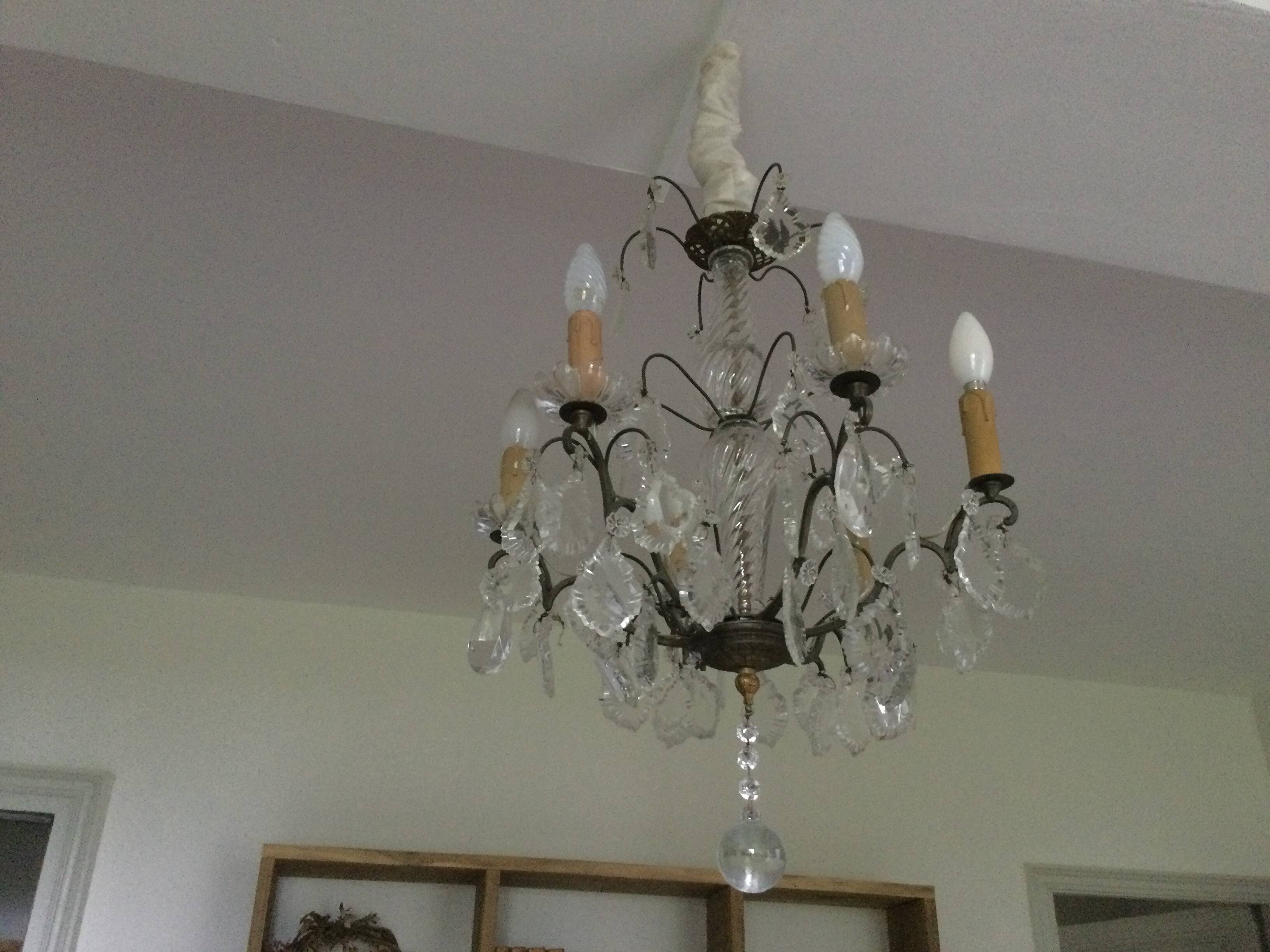 Antique chandelier with tassels