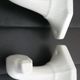Set of 4 coat hooks, antique porcelain coat rack, art deco circa 1920