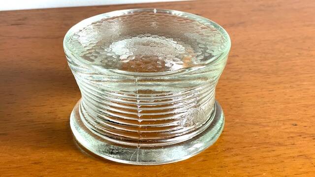 Vintage glass paperweight tray
