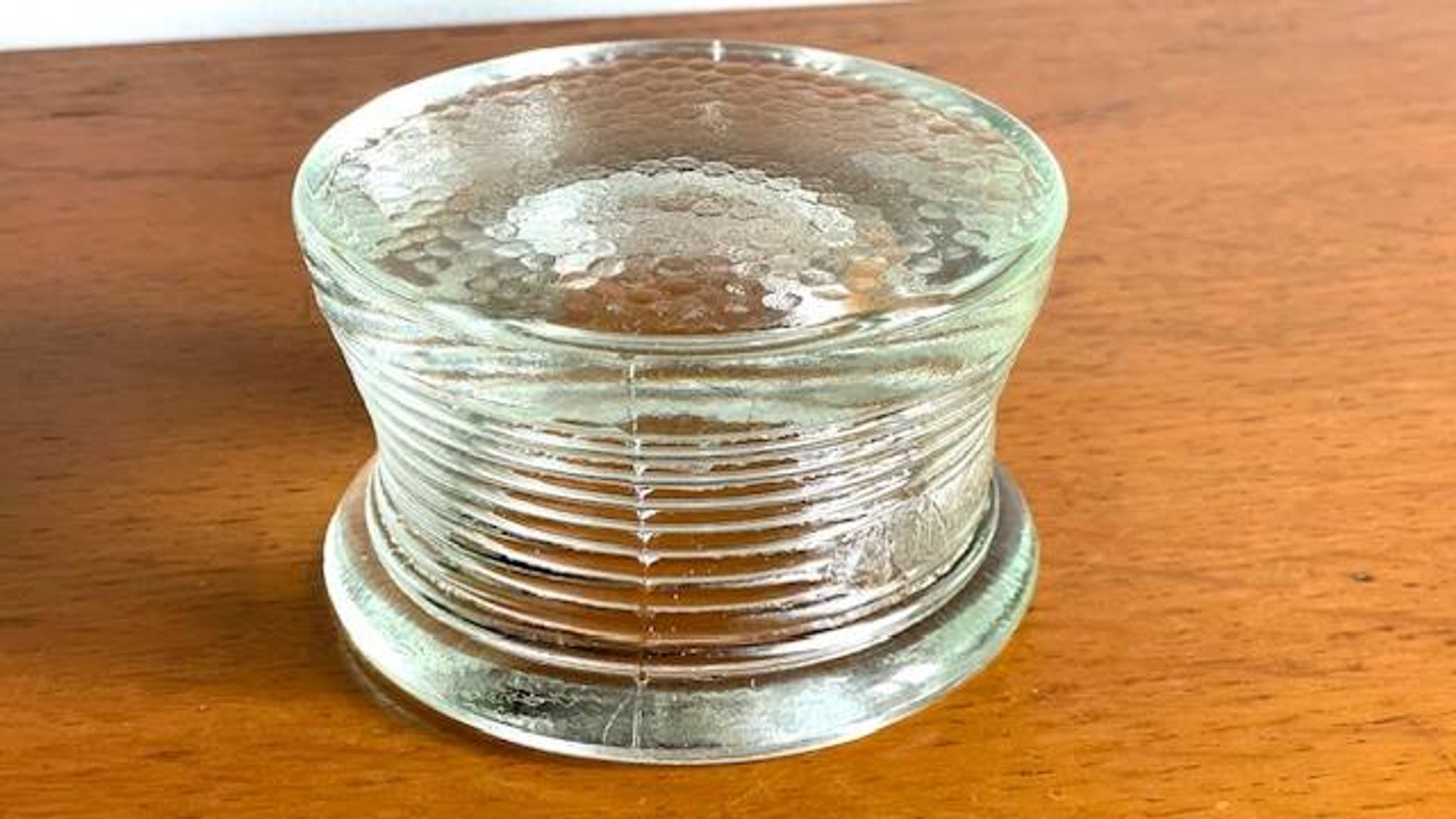 Vintage glass paperweight tray