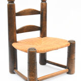 Mulched low chair, known as fireplace chair brutalist style