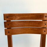 Suite of 6 oak chairs 1960