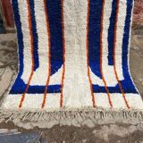 Tapis en laine naturelle fait main taille 100 x 200 cm