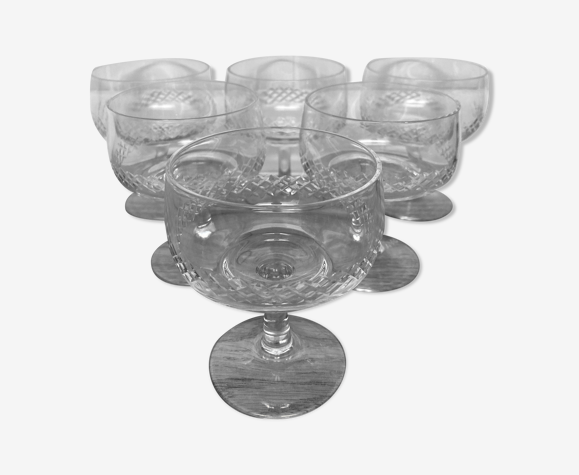 Set de 6 coupes en cristal Rupel