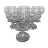 Set of 6 Rupel crystal cups