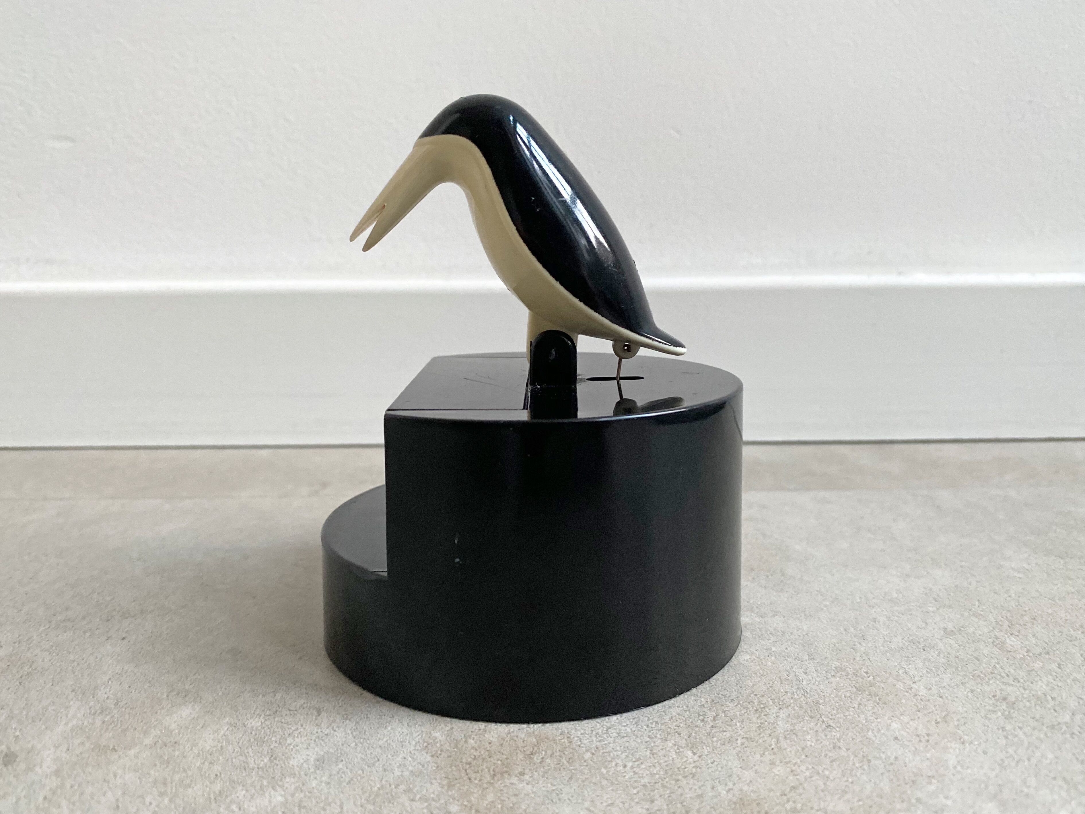 Vintage bird / penguin toothpick dispenser - Cheerful tableware