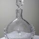 Cognac carafe Daum France Lorraine cross in bubbled crystal, 1960s-70s.