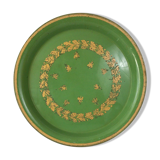 Round painted sheet metal tray