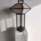 Japanese lamp in black lacquered wood and rice paper H:75cm