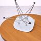 White DSR style Eames chair by Vitra with chrome Eiffel base.