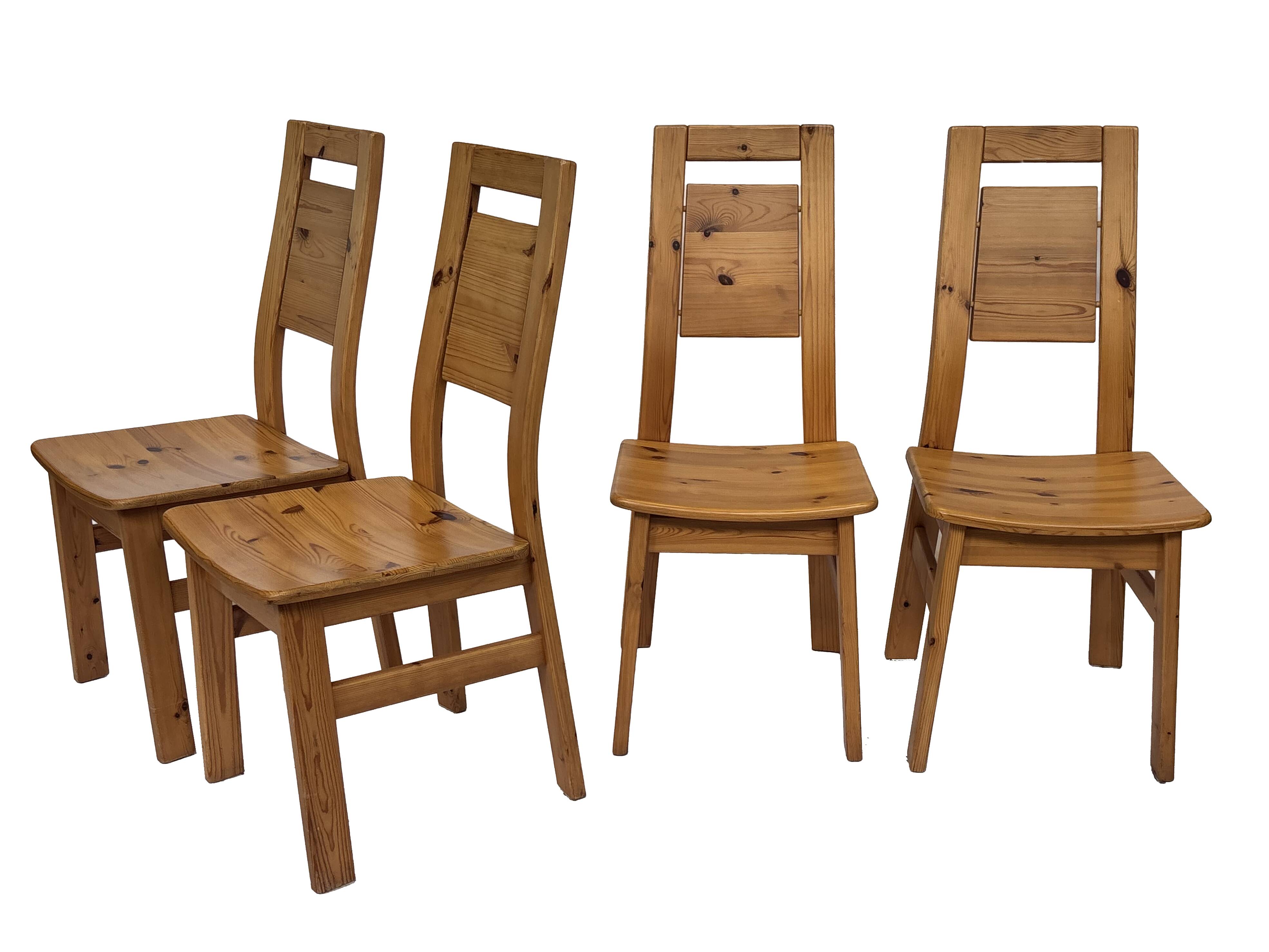 Vintage set of four dining room chairs Finnish Design Laukaan Puu