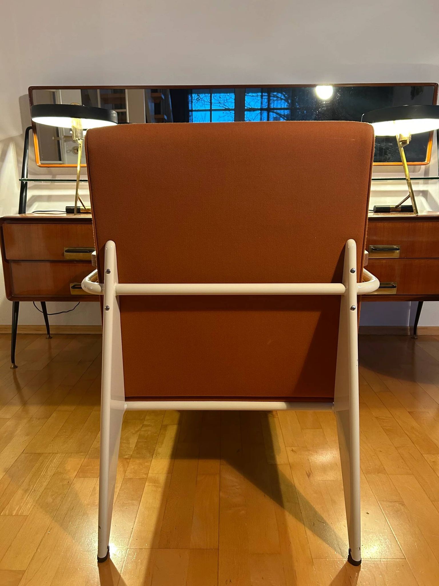 Armchair designed by Jean Prouvé in 1939, by Vitra, Switzerland.