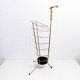 Vintage brass umbrella stand, bamboo handle