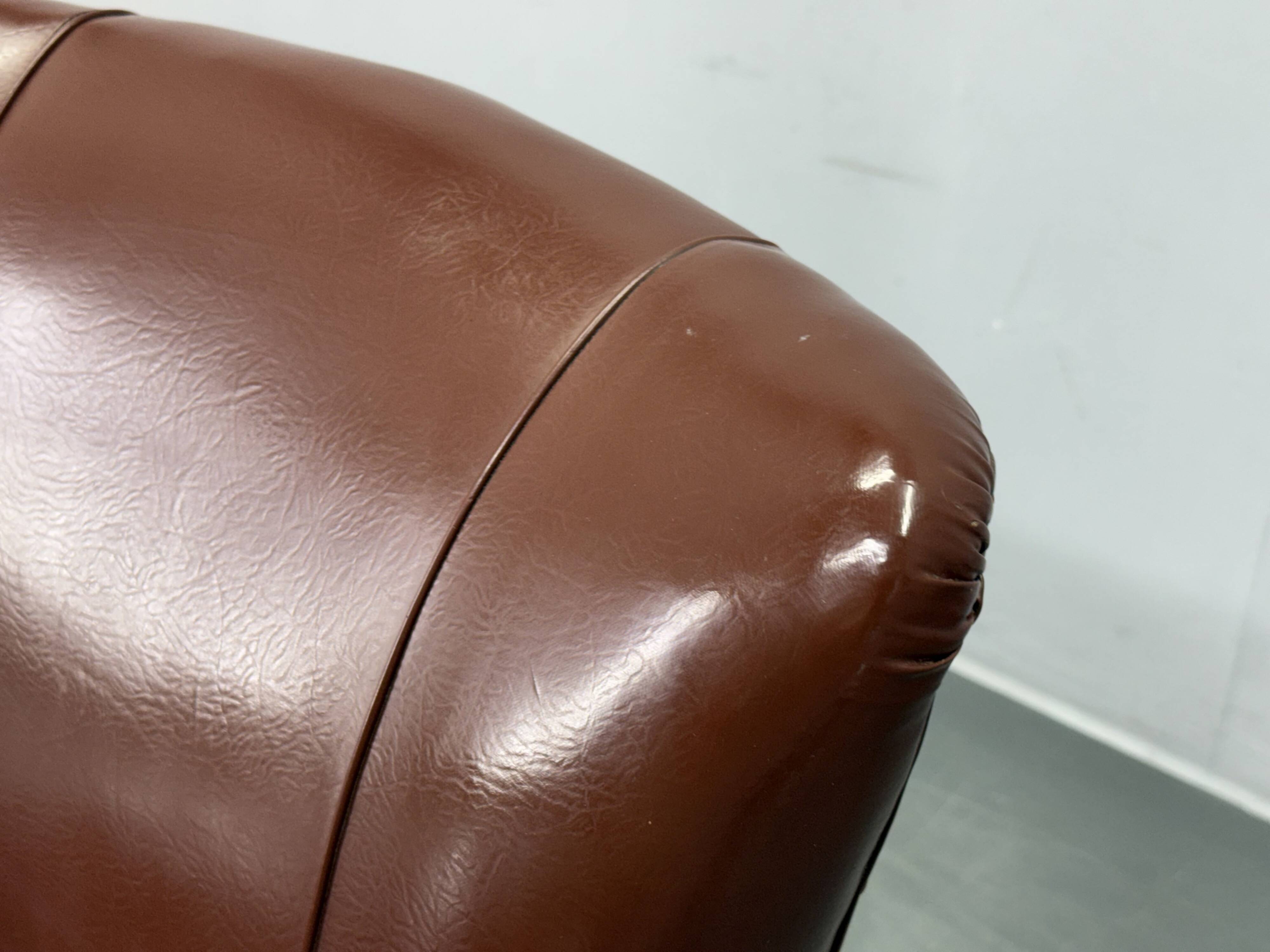 1950s Italian Mid Century Leatherette Lounge Chair