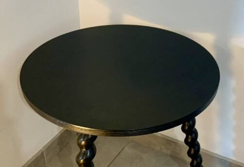 Guéridon, table d'appoint en bois noir