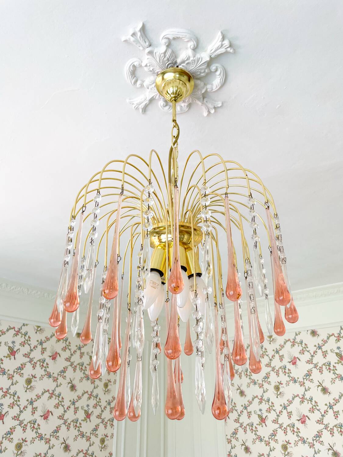 Lustre vintage en verre de Murano – Années 60, Italie