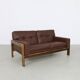 Danish Sofa in Leather and Rosewood by H. W. Klein for Bramin, 1970s