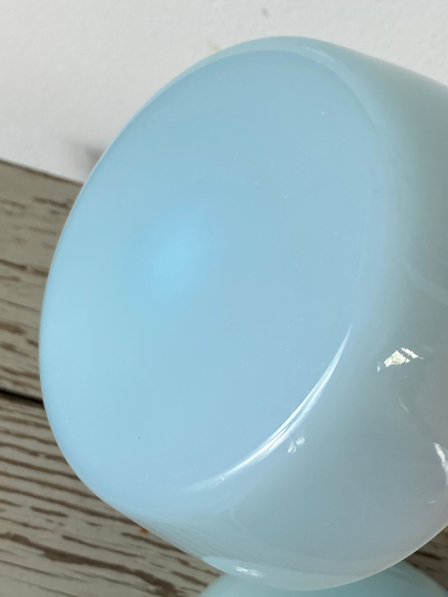 Blue opaline glass bonbonnière